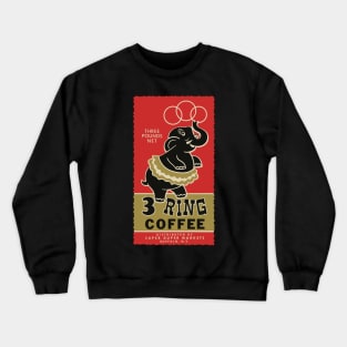 1960s Super Duper Market 3-Ring Coffee Elephant Label Crewneck Sweatshirt